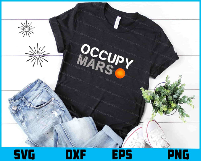 Occupy Mars SVG, Astronomy Space PNG
