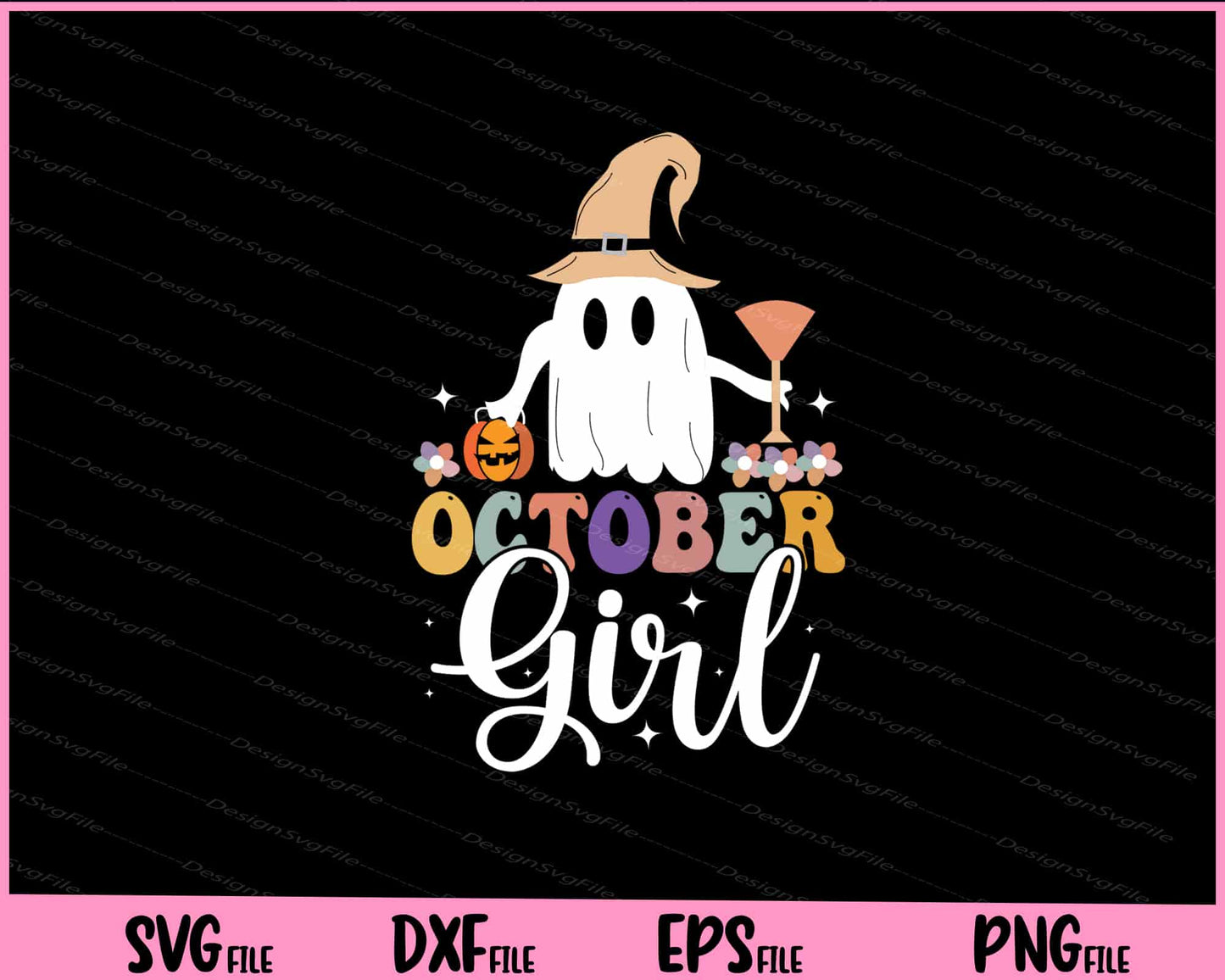 October Girl Halloween Wine Svg Cutting Printable Files  - Premium Cutting Files in SVG, PNG & EPS Formats - Premium SVG Cutting Files for Crafts