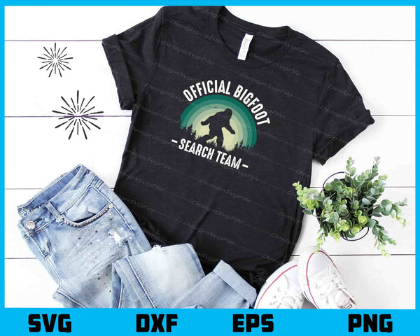 Official Bigfoot Search Team t shirt