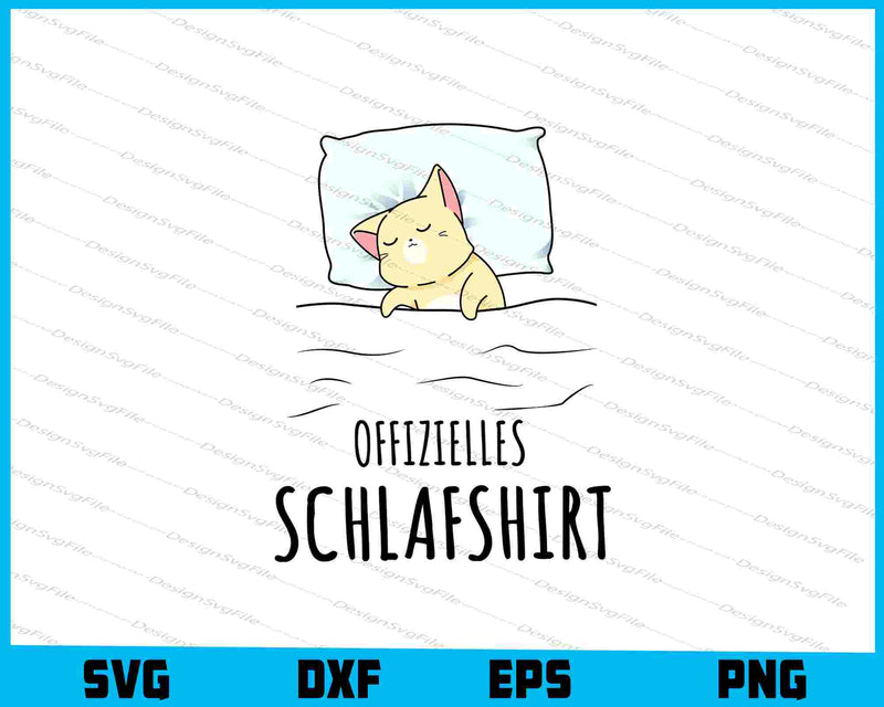 Offizielles Schlafshirt Cat Pyjamas Cat SVG