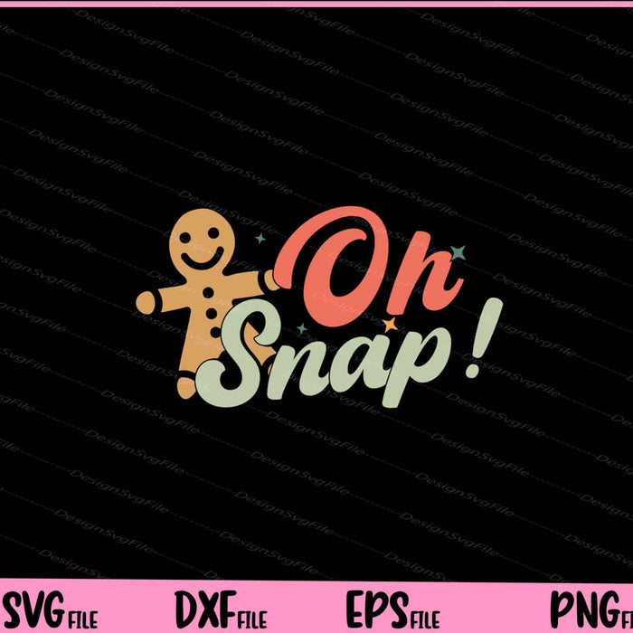 Oh Snap Christmas Retro Svg Cutting Printable Files  - Premium Cutting Files in SVG, PNG & EPS Formats - Premium SVG Cutting Files for Crafts