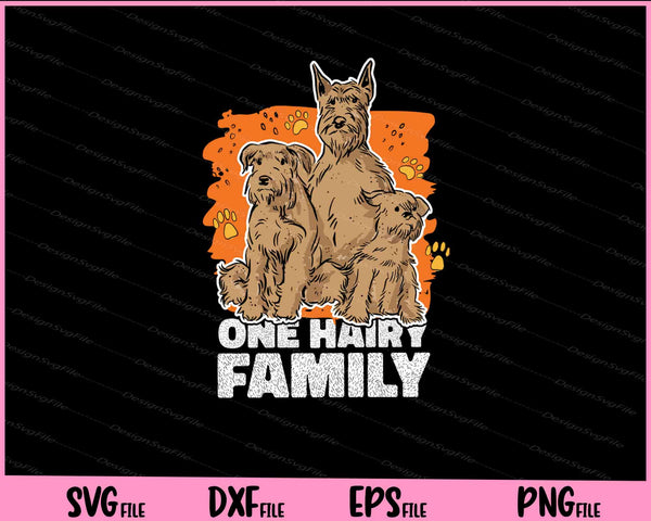 One Hairy Dog Family Cute Animal Svg Cutting Printable Files