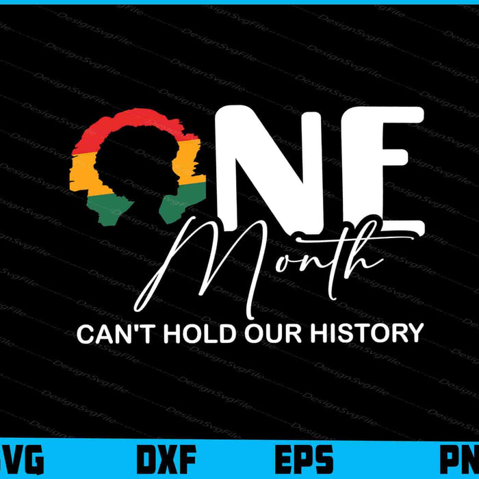 One Month Can't Hold Our History SVG, Black History PNG