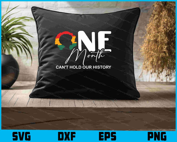 One Month Can't Hold Our History SVG, Black History PNG