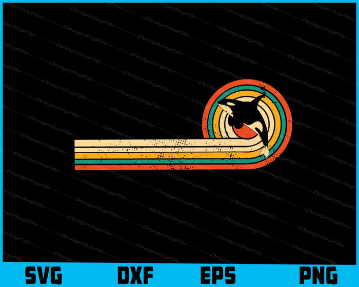Orca Shirt Retro Style Killer Whale SVG
