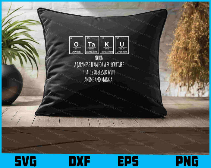 Otaku Definition Japanese Anime & Manga Lover Funny SVG