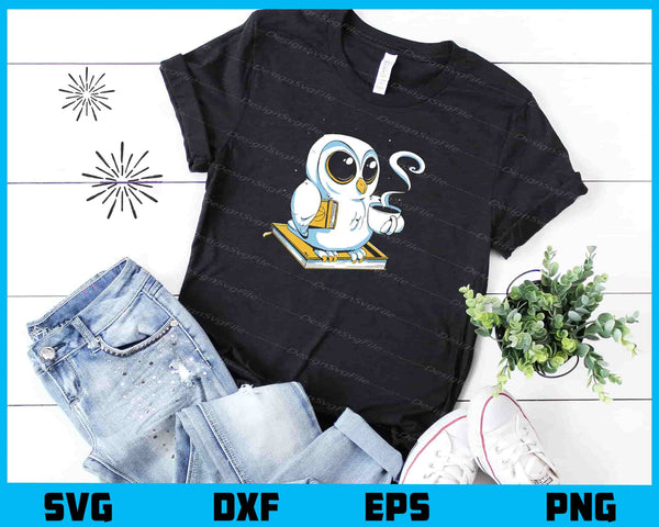 Owl Biooks And Coffee Fun t shirt