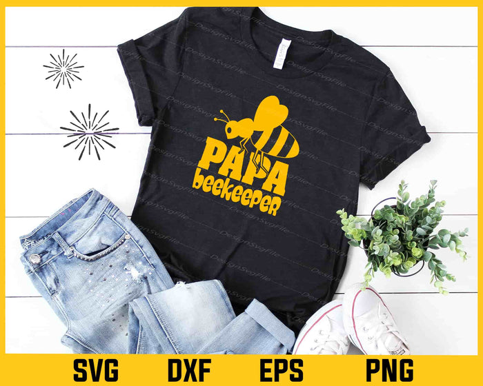 Collection of bee-themed designs with text and graphics on a black background.