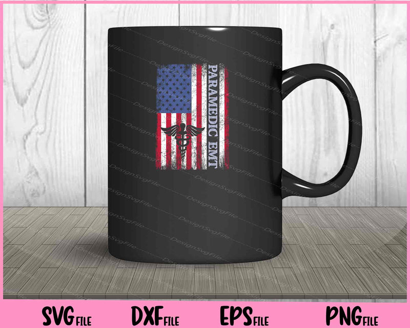 Paramedic EMT Vintage US Flag Emergency mug