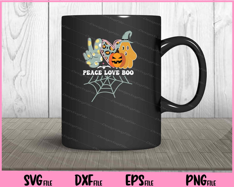 Peace Love Boo Halloween funny Svg Cutting Printable Files  - Premium Cutting Files in SVG, PNG & EPS Formats - Premium SVG Cutting Files for Crafts