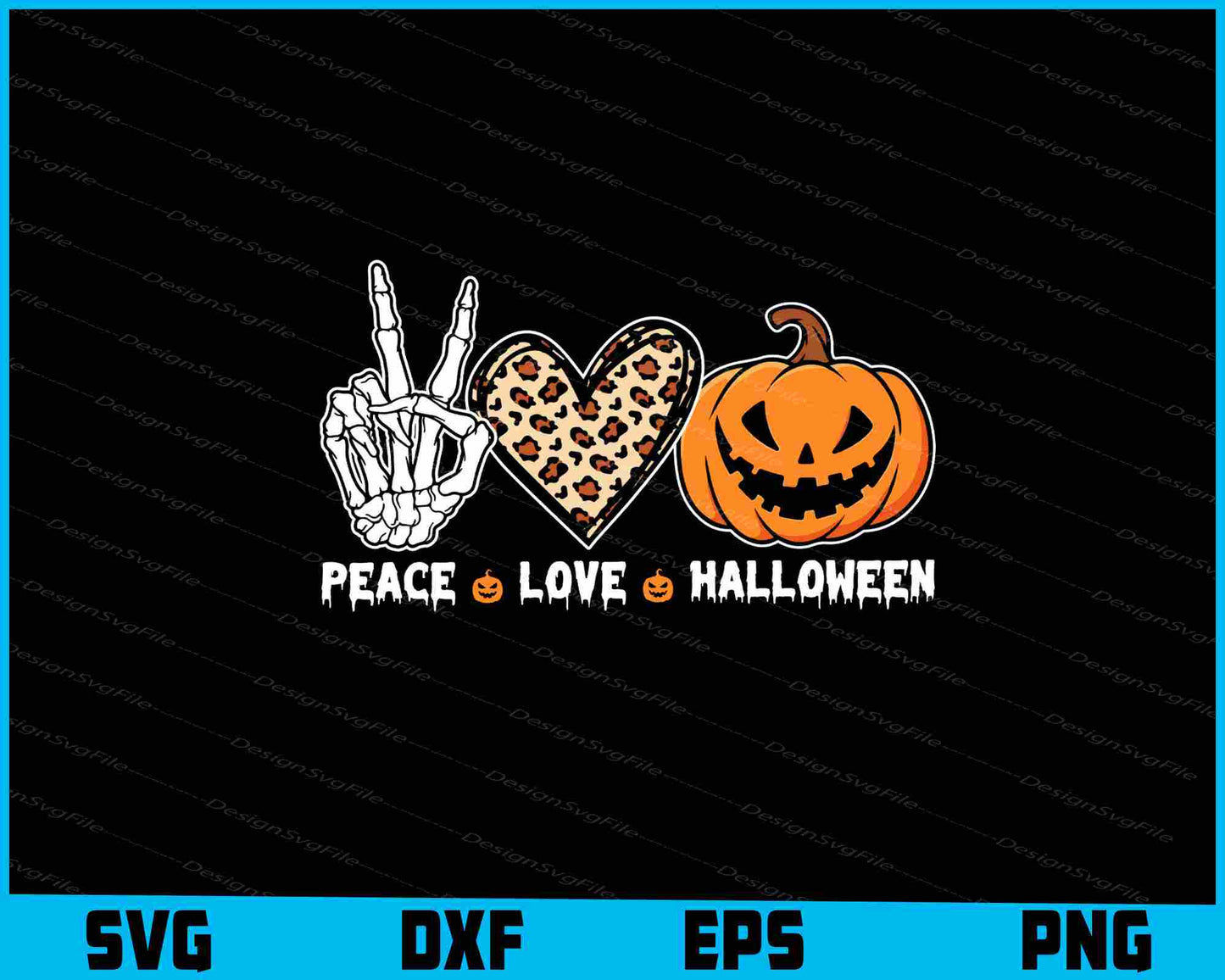 Peace Love Halloween Svg Dxf Png For Silhouette, Cut Files  - Premium Cutting Files in SVG, PNG & EPS Formats - Premium SVG Cutting Files for Crafts