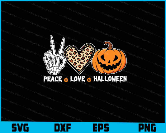 Peace Love Halloween Svg Dxf Png For Silhouette, Cut Files  - Premium Cutting Files in SVG, PNG & EPS Formats - Premium SVG Cutting Files for Crafts