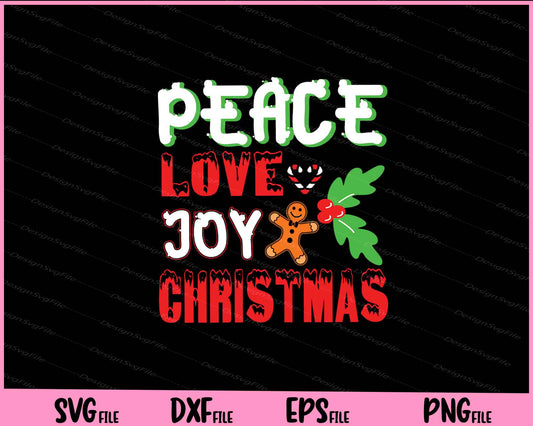 Peace Love Joy Christmas Svg Cutting Printable Files  - Premium Cutting Files in SVG, PNG & EPS Formats - Premium SVG Cutting Files for Crafts