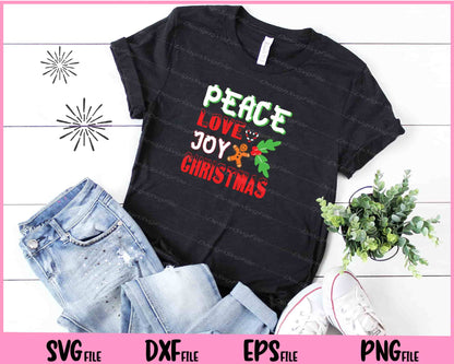 Peace Love Joy Christmas Svg Cutting Printable Files  - Premium Cutting Files in SVG, PNG & EPS Formats - Premium SVG Cutting Files for Crafts