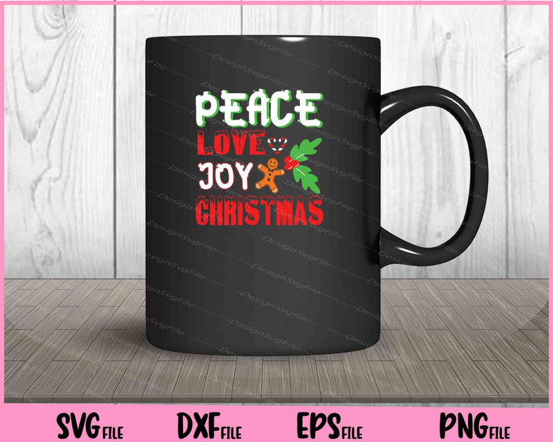 Peace Love Joy Christmas Svg Cutting Printable Files  - Premium Cutting Files in SVG, PNG & EPS Formats - Premium SVG Cutting Files for Crafts