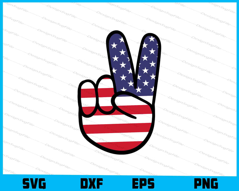 Peace Sign Memorial Day, 4th Of July SVG