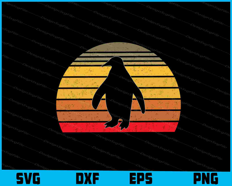 Penguin Shirt Retro Style SVG