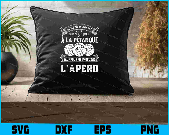 Petanque Cadeau Boccia Humour Homme Pétanque SVG