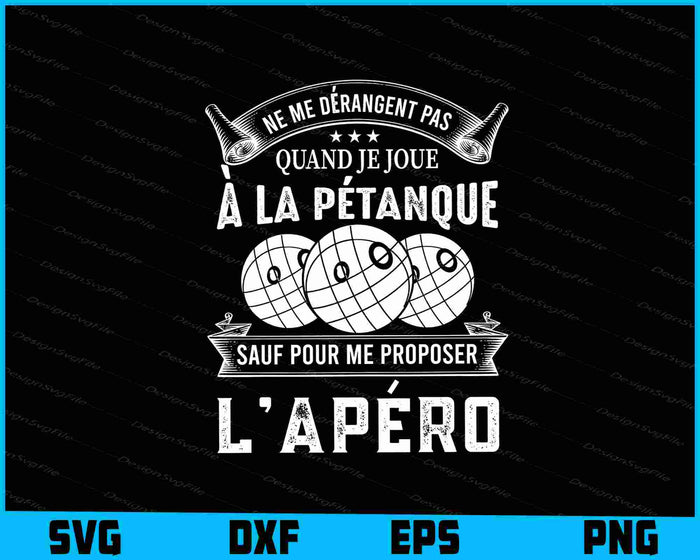 Petanque Cadeau Boccia Humour Homme Pétanque SVG