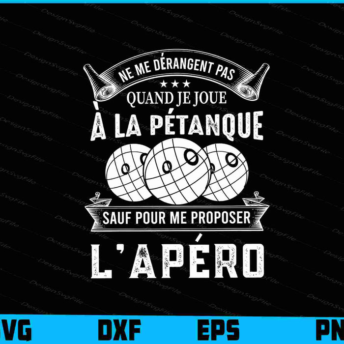 Petanque Cadeau Boccia Humour Homme Pétanque SVG