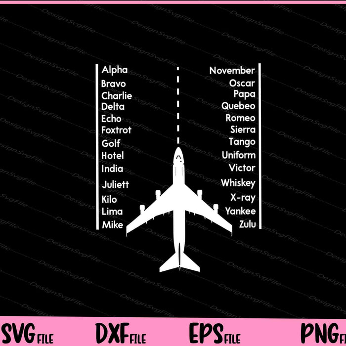 Phonetica Alphabet - Pilot & Aviation Airplane Svg Cutting Printable Files  - Premium Cutting Files in SVG, PNG & EPS Formats - Premium SVG Cutting Files for Crafts