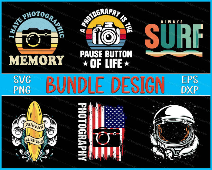 Photography Bundle SVG, American Flag PNG