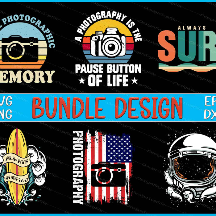 Photography Bundle SVG, American Flag PNG