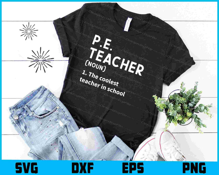 Physical Education Teacher Definition P.E SVG