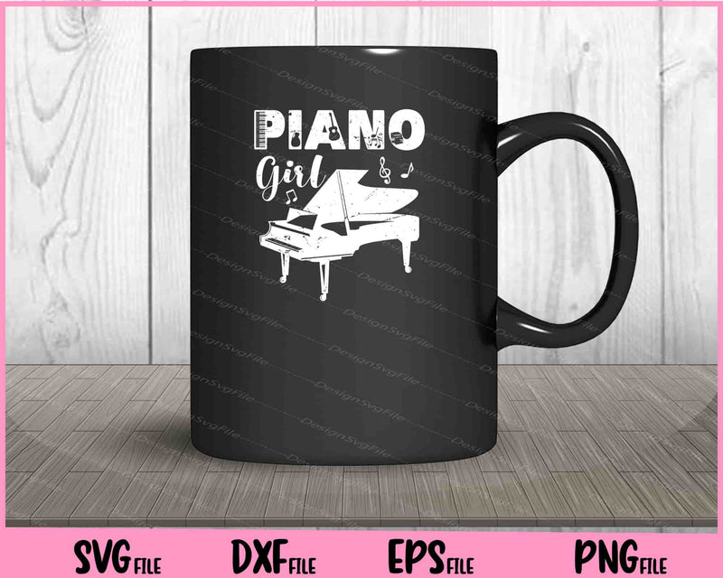 Piano Player Music Lover Gifts for Cute Piano Girl Svg Cutting Printable Files  - Premium Cutting Files in SVG, PNG & EPS Formats - Premium SVG Cutting Files for Crafts