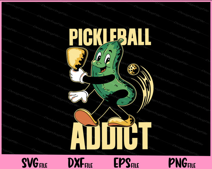 Collection of pickleball-themed graphics and text on a black background