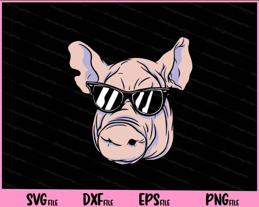 Pig Animal Sunglasses Svg Cutting Printable Files  - Premium Cutting Files in SVG, PNG & EPS Formats - Premium SVG Cutting Files for Crafts