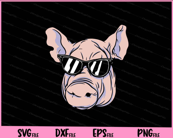 Pig Animal Sunglasses svg