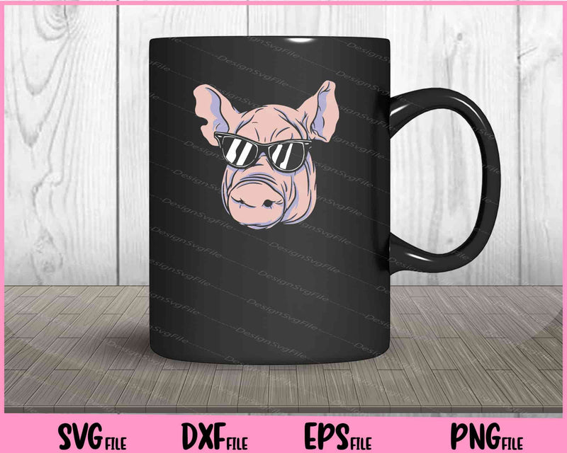 Pig Animal Sunglasses mug