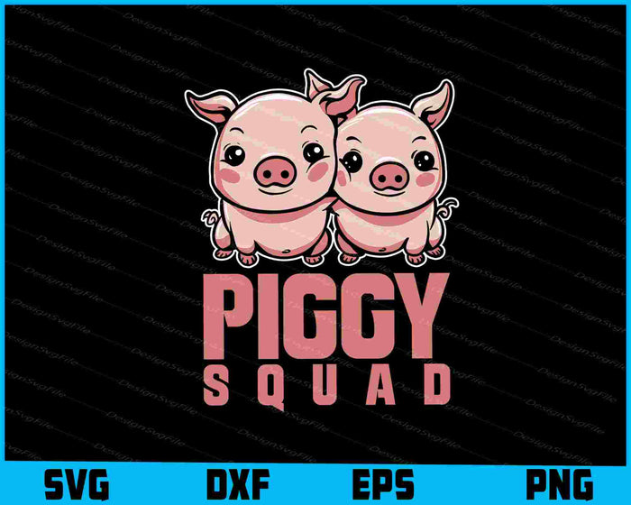 Collection of pig-themed designs with text and graphics on a black background.