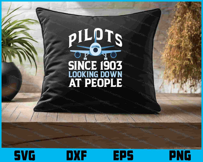 Pilots Since 1903 Looking Down Traffic Controller SVG