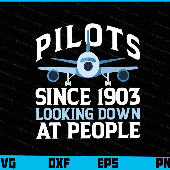 Pilots Since 1903 Looking Down Traffic Controller SVG