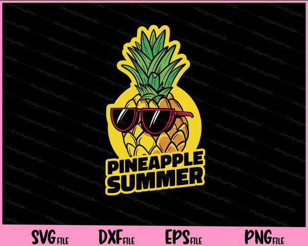 Pineapple Sunglasses Summer svg