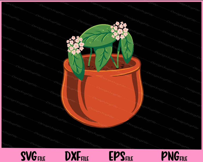 Collection of cartoon illustrations including a pineapple, pizza, plant, and rabbit with text indicating SVG, PNG, EPS, and DXF bundle design.