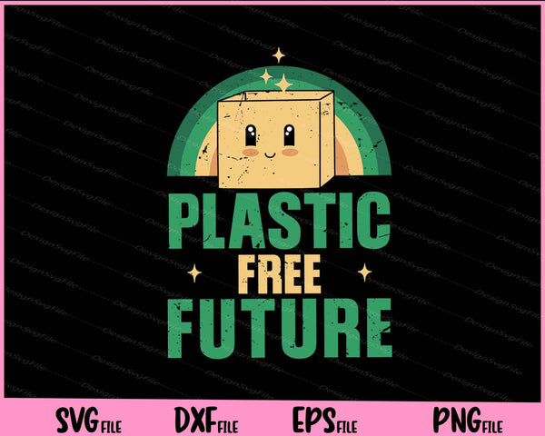 Plastic Free Future vintage retro svg