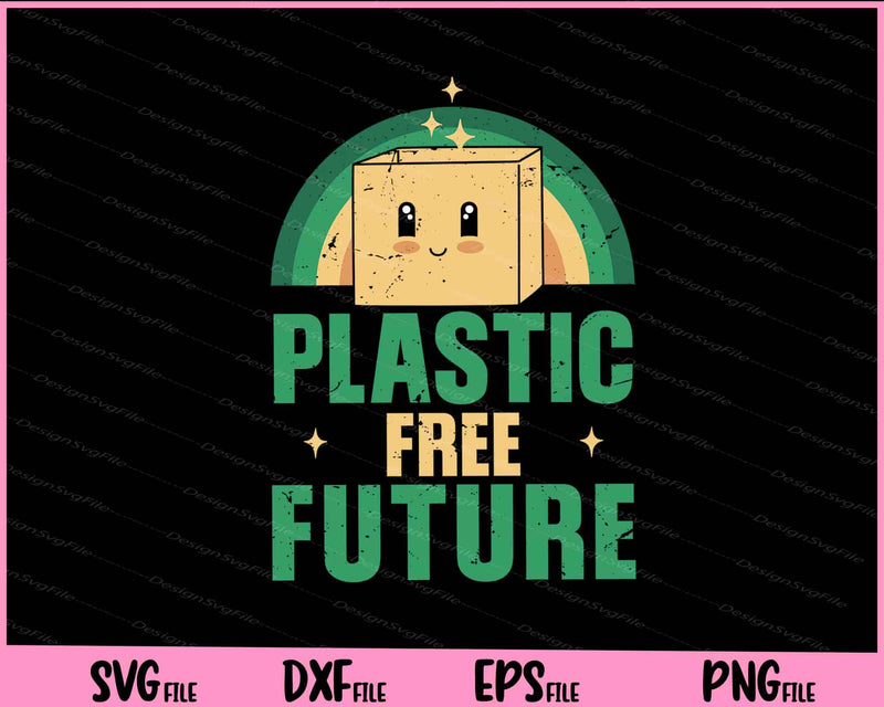 Plastic Free Future vintage retro svg