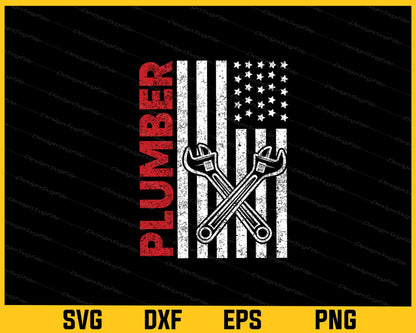 Plumber American Flag Svg Cutting Printable File  - Premium Cutting Files in SVG, PNG & EPS Formats - Premium SVG Cutting Files for Crafts