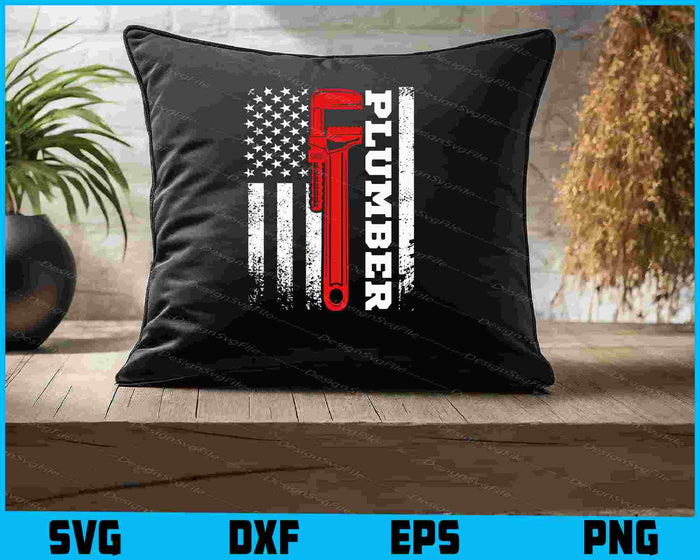 Plumber American Flag SVG, Plumbing Shirt