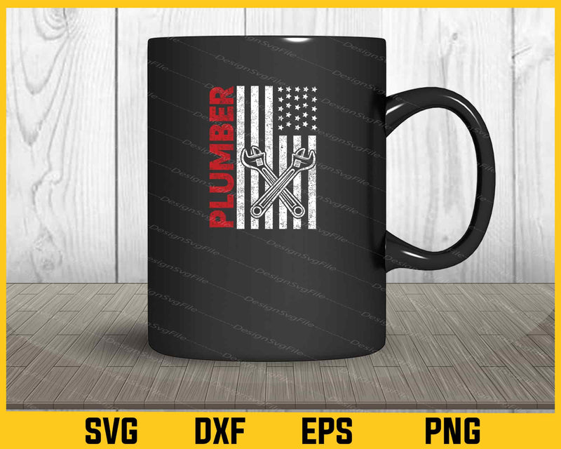 Plumber American Flag mug