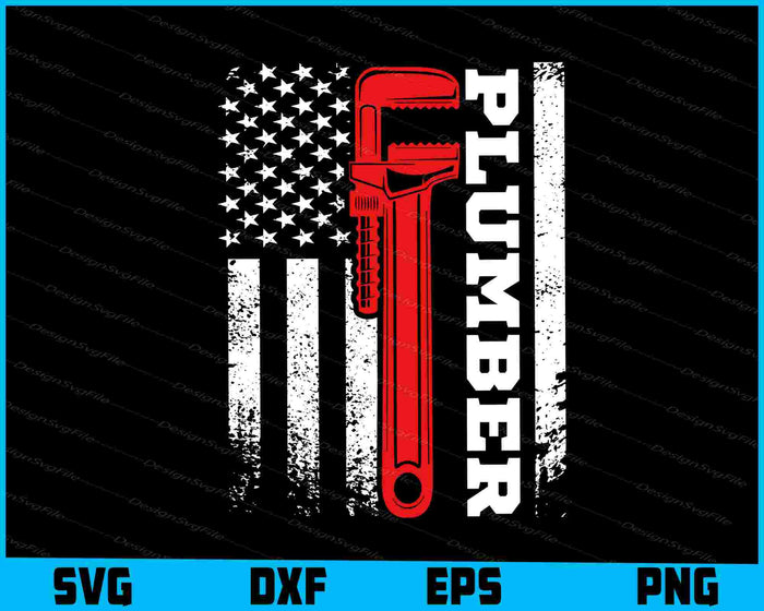Plumber American Flag SVG, Plumbing Shirt
