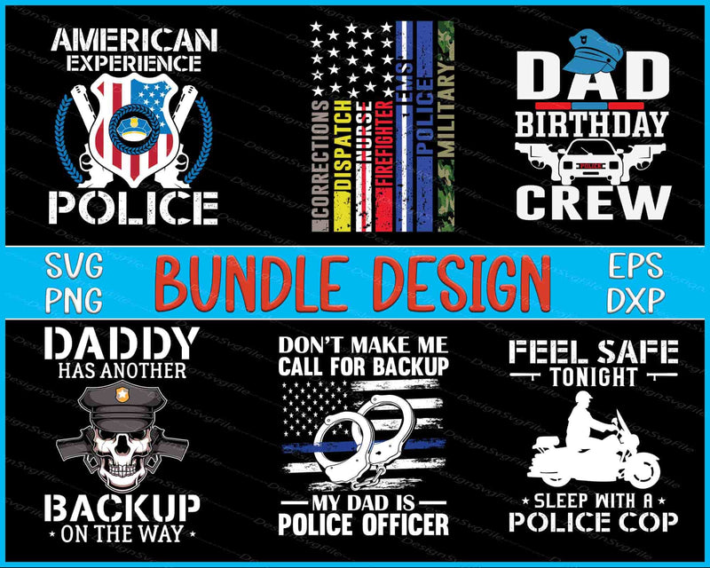 Police Bundle SVG, Dad SVG Nurse Police Military PNG