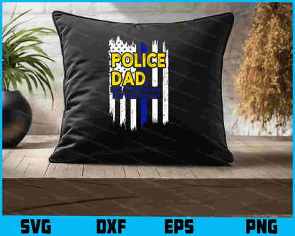 Police Dad Like A Normal Dad SVG, American Flag Shirt