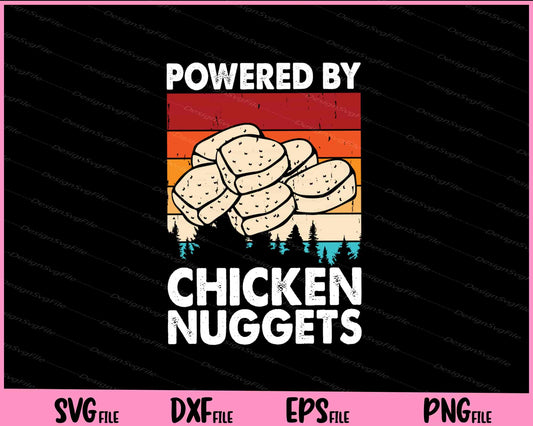 Powered By Chicken Nuggets Svg Cutting Printable Files  - Premium Cutting Files in SVG, PNG & EPS Formats - Premium SVG Cutting Files for Crafts