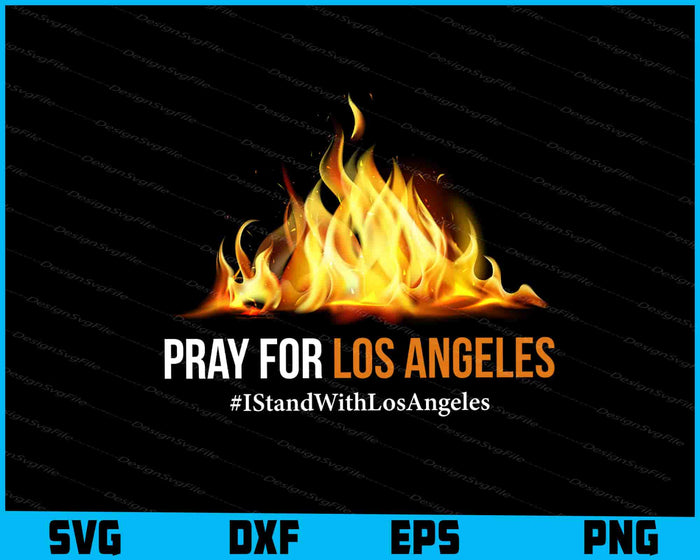 Collection of 'Los Angeles Strong' and related design elements with text and graphics on a black background.