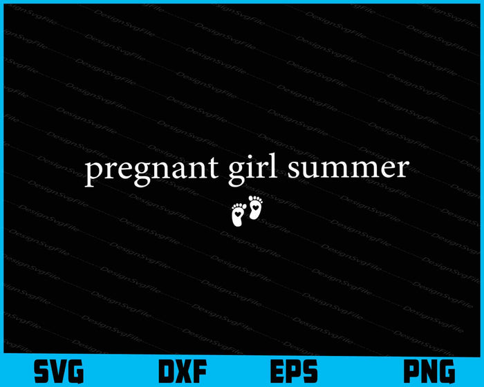 Pregnant Girl Summer, Baby Shower SVG