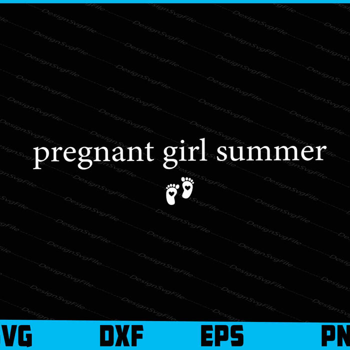 Pregnant Girl Summer, Baby Shower SVG